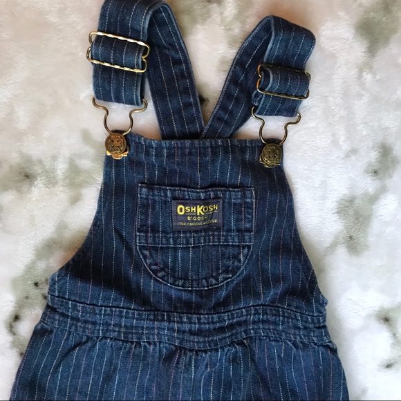 2/$25 Vintage OshKosh B’gosh Denim Overall Dress - Picture 3 of 5